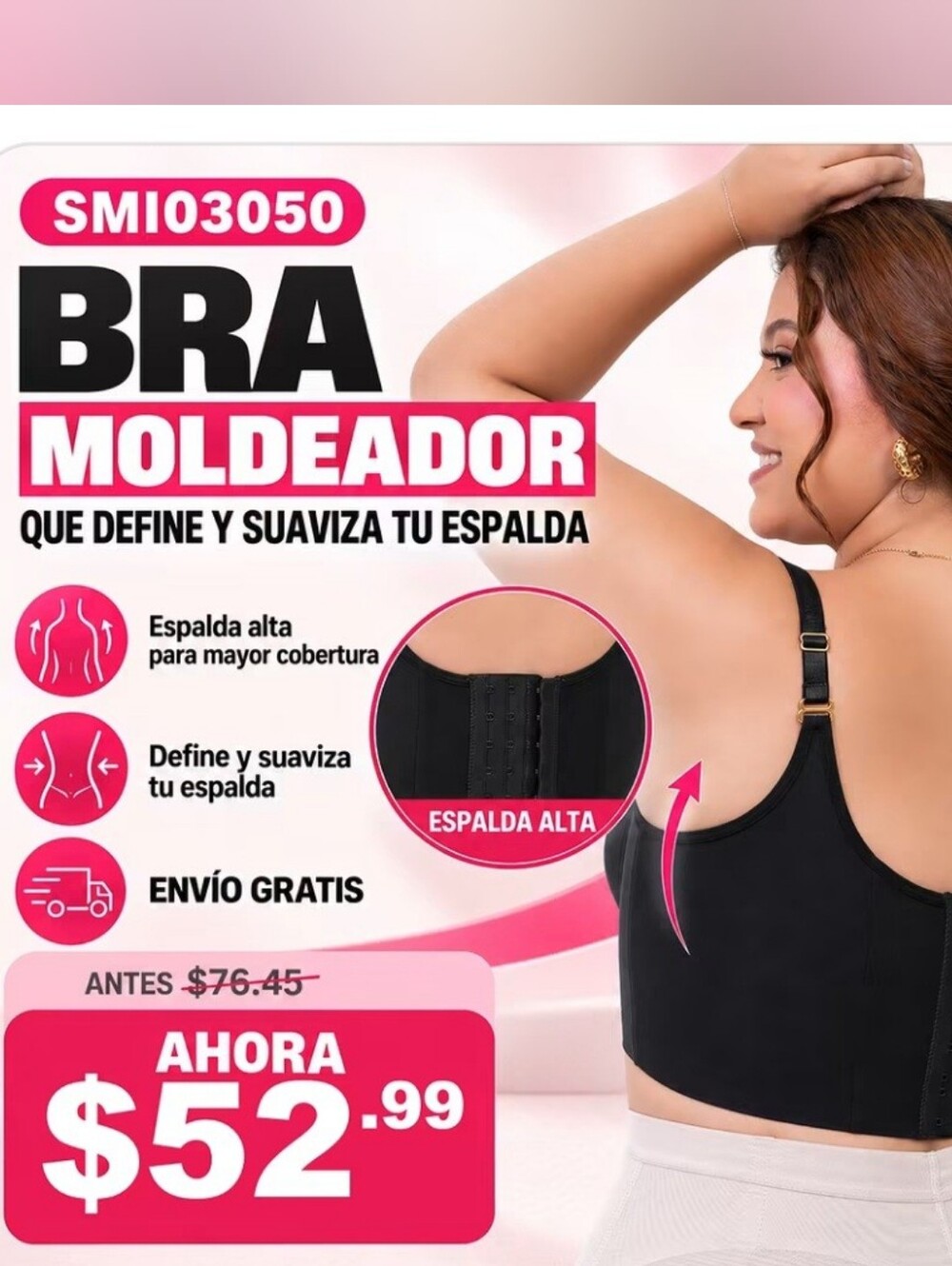 38DD Stagmi Colombian Magic Bra Full Cup SMI03030 Elegant Shaping Smooths Rolls!